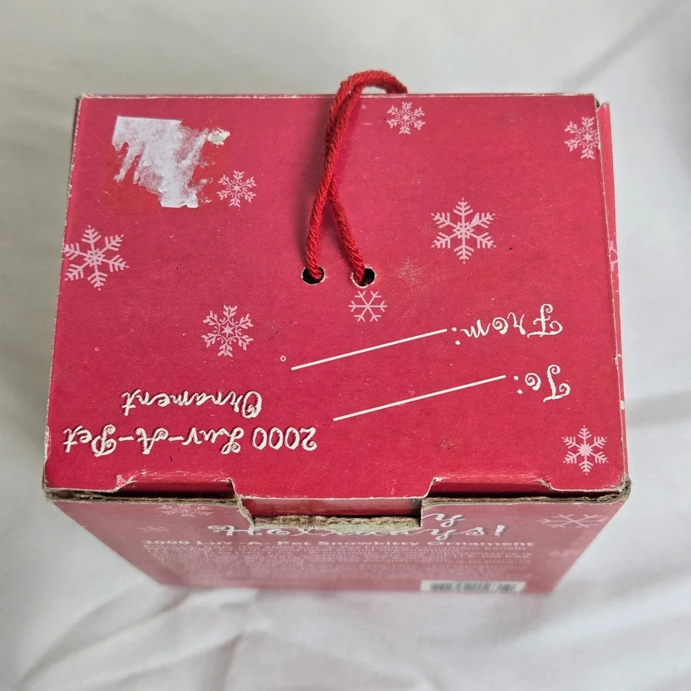 Pet Holiday Luv-A-Pet 2000 Snowkitty Cat Christmas Ornament‎ & BoxVintage Y2K
